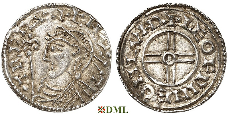 Денарий, Англия, Cnut (1016-1035), м.д. London, монетарий Leofwine, North 790