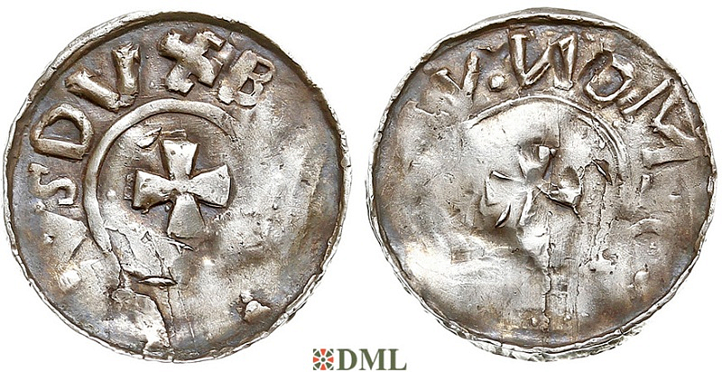 Денарий, Германия, Саксония, Bernhard I (973-1011), м.д. Bardowick, Dbg 587 