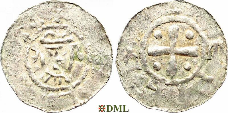 Денарий, Германия, Нижняя Лотарингия, Hermann (1059-1074), м.д. Jever, Dbg. 596