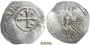 Денарий, Германия, Нижняя Лотарингия, Heinrich II (1002-1024), м.д. Koln, Dbg. 1176