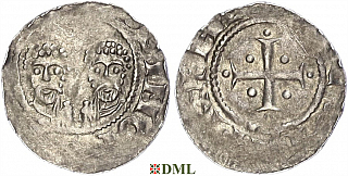 Обол, Германия, Саксония, Heinrich III (1046-1056), м.д. Goslar, Dbg. 1581 var.