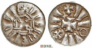 Денарий, Германия, Саксония, Anonymous bishop, Sachesnpfennig, Kilger 2000, KN 4