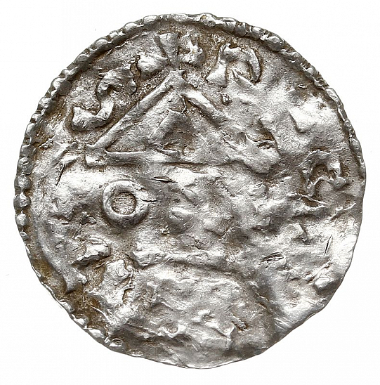 Денарий, Германия, Бавария, Heinrich I (948-955), м.д. Regensburg, монетарий OZI, Hahn 1976, 10j2