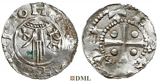 Денарий, Германия, Нижняя Лотарингия, Heinrich II (1002-1024), м.д. Deventer, Ilisch 2000, 1.8