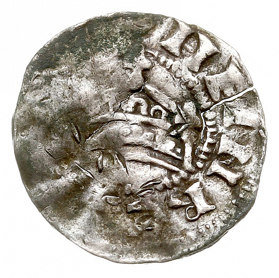 Денарий, Германия, Швабия, Heinrich II (1002-1024), м.д. Strassburg, Dbg. 915
