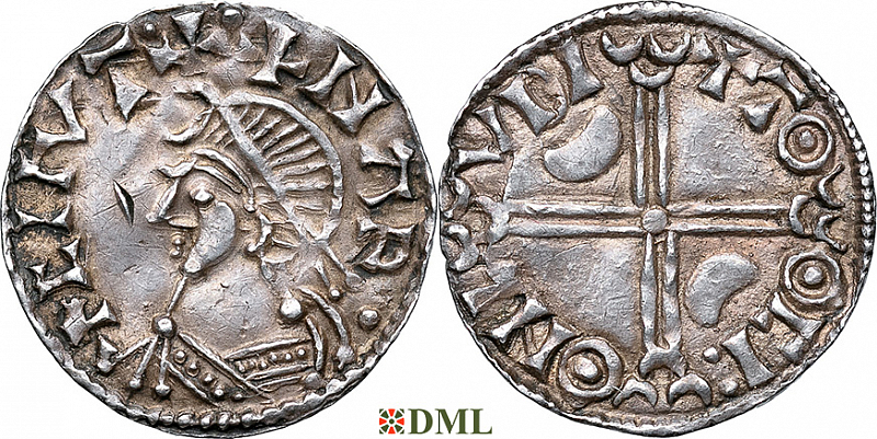 Денарий, Дания, Hardeknut (1035-1042), м.д. Lund, Hbg. 28