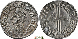 Денарий, Англия, Æthelred II (978-1016), м.д. London, монетарий Leofnoth, North 774