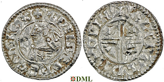 Денарий, Англия, Æthelred II (978-1016), м.д. Winchester, монетарий Ælfweald, North 773/770