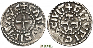 Денье, Каролинги, Charles le Chauve (840-877), м.д. Bourges, Depeyrot 198