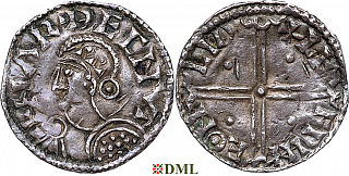 Денарий, Дания, Hardeknut (1035-1042), м.д. Lund, Hbg. 28