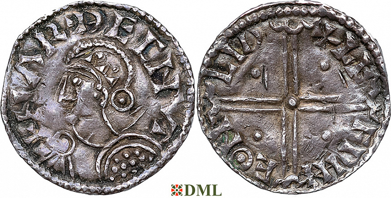 Денарий, Дания, Hardeknut (1035-1042), м.д. Lund, Hbg. 28