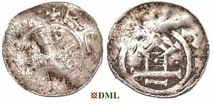 Денарий, Германия, Саксония, Otto III (983-1002), м.д. Goslar, type OAP