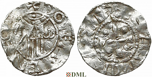 Денарий, Германия, Нижняя Лотарингия, Adela (996-1021), м.д. Hamaland, Ilisch 2000, 2.1