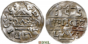 Денарий, Чехия, Богемия, Oldřich (1012-1034), м.д. Praga, Šmerda 133b