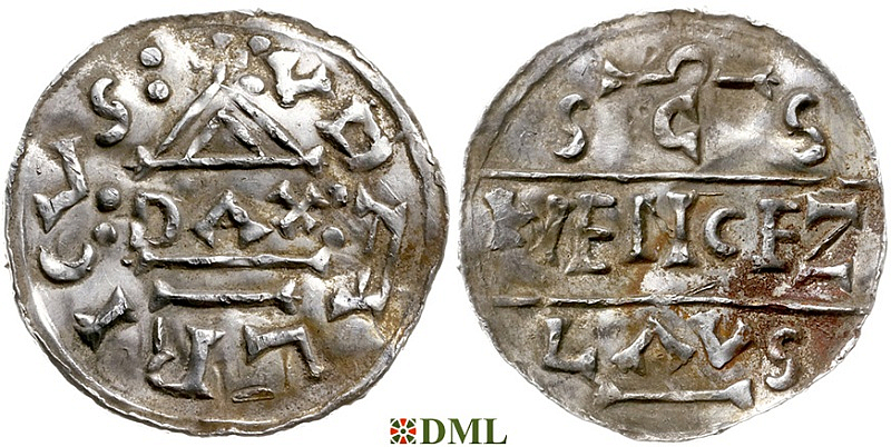 Денарий, Чехия, Богемия, Oldřich (1012-1034), м.д. Praga, Šmerda 133b