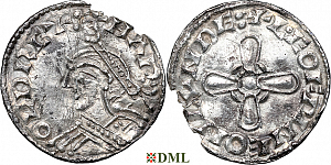 Денарий, Англия, Harold I (1035-1040), м.д. London, монетарий Leofwine, North 802