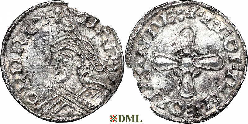 Денарий, Англия, Harold I (1035-1040), м.д. London, монетарий Leofwine, North 802