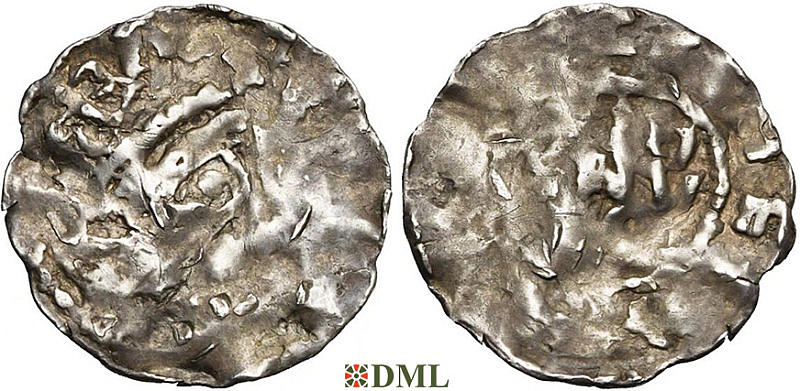 Денарий, Германия, Нижняя Лотарингия, Heinrich II (1002-1024), м.д. Ciney, Ilisch 2014, 29.1