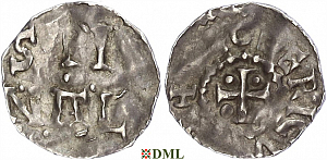 Денарий, Германия, Верхняя Лотарингия, Dietrich II (1006-1047), м.д. Epinal, Dbg. 27