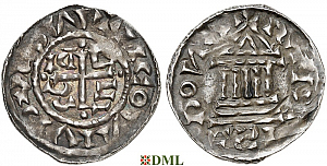 Денарий, Германия, Бавария, Heinrich III (1027-1039) и Konrad II (1024-1039), м.д. Regensburg, Hahn 1976, 35