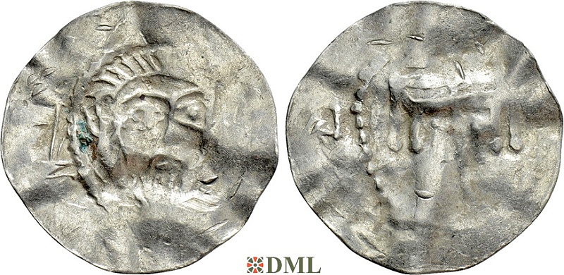 Денарий, Германия, Нижняя Лотарингия, Bernhard II (1011-1059), м.д. Jever, Dbg. 591