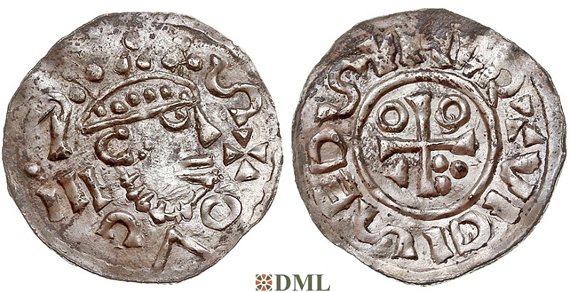 Денарий, Германия, Бавария, K. Heinrich II (1014-1024), м.д. Regensburg, Hahn 1976, 98B