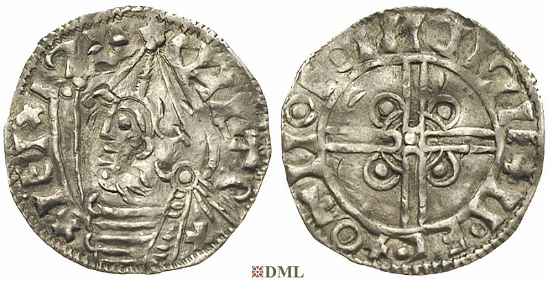 Денарий, Дания, Cnut (1018-1035), м.д. Lund?, 