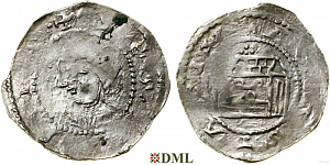Денарий, Германия, Швабия, Anonymous bishop, м.д. Augsburg, Hahn 1976, .