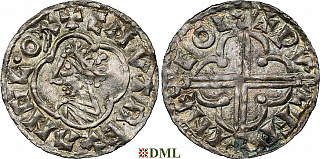 Денарий, Англия, Cnut (1016-1035), м.д. Colchester, монетарий Wulfwine, North 781