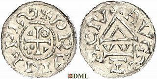 Денарий, Германия, Швабия, Bruno (1006-1029), м.д. Augsburg, монетарий WI, Hahn 1976, 142a2