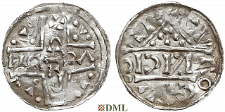 Денарий, Германия, Бавария, Heinrich V (1018-1026), м.д. Regensburg, монетарий CИCI, Hahn 1976, 31e2