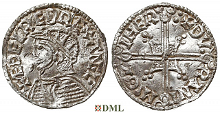 Денарий, Англия, Æthelred II (978-1016), м.д. Worcester, монетарий Durant, North 775 