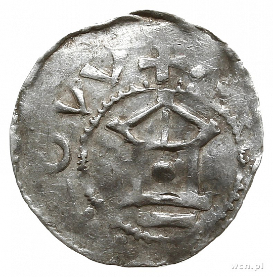 Денарий, Германия, Франкония, Heinrich II (1002-1024), м.д. Worms, Dbg. 845