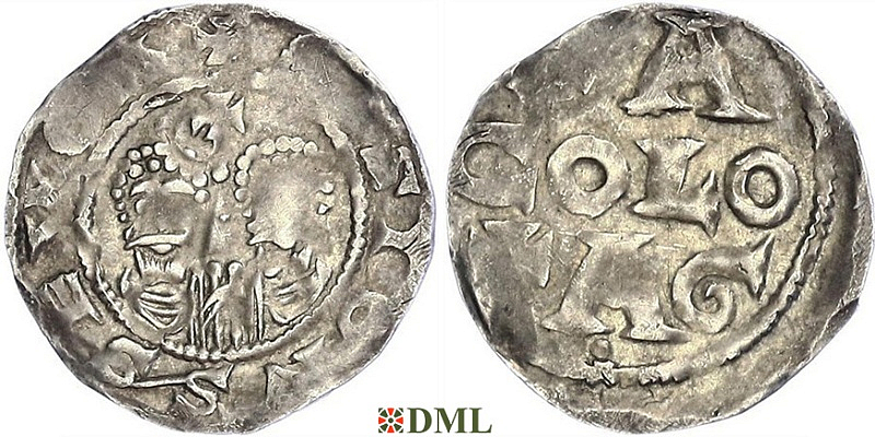 Денарий, Германия, Нижняя Лотарингия, Heinrich III (1039-1056), м.д. Remagen, Dbg. ?