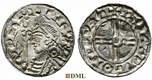Денарий, Англия, Knut (1016-1035), м.д. Canterbury, монетарий Wulfwig, North 790