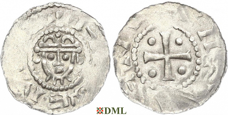 Денарий, Германия, Нижняя Лотарингия, Hermann (1059-1074), м.д. Jever, Dbg. 597