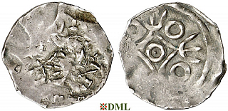 Денарий, Германия, Нижняя Лотарингия, Anonymous bishop, м.д. Dinant, Ilisch 2014, 30.6
