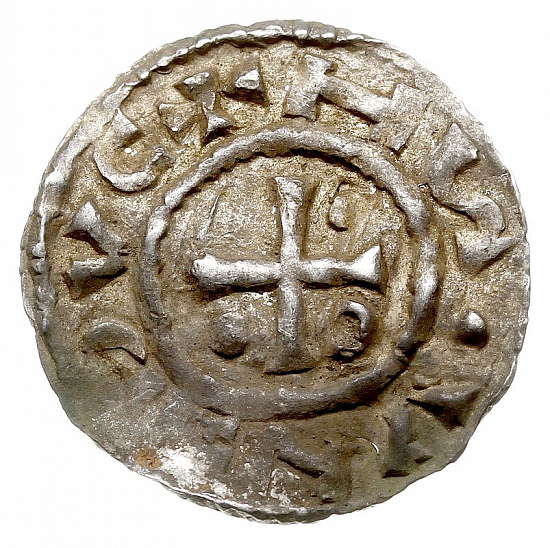 Денарий, Германия, Бавария, Hg. Heinrich II (985-995), м.д. Regensburg, монетарий ?, Hahn 1976, 22f1
