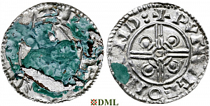 Денарий, Англия, Cnut (1016-1035), м.д. London, монетарий Wynsige, North 787