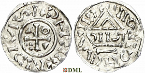 Денарий, Германия, Бавария, Heinrich II (1002-1024), м.д. Neuburg, монетарий DIOTP, Hahn 1976, 84a1