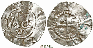 Денарий, Германия, Нижняя Лотарингия, Heinrich II (1002-1024), м.д. Deventer, Ilisch 2000, 1.7