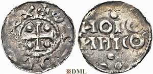 Денарий, Германия, Нижняя Лотарингия, Otto I (936-962), м.д. Huy, Ilisch 2014, 33.2
