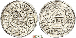 Денарий, Германия, Бавария, Heinrich II (1002-1024), м.д. Regensburg, монетарий EИCI, Hahn 1976, 27d3