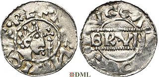 Денарий, Германия, Нижняя Лотарингия, Bruno III (1050-1057), м.д. Dokkum, Ilisch 2000, 21.19