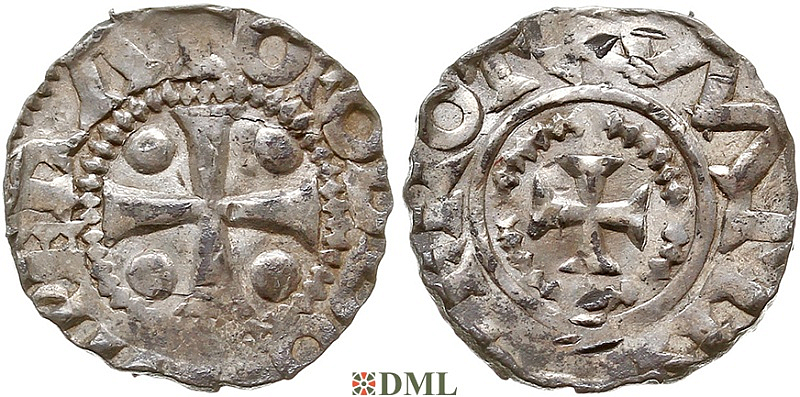 Денарий, Германия, Саксония, Otto III (983-1002), м.д. Dortmund, Dbg. 744