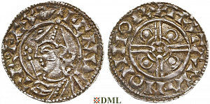 Денарий, Англия, Cnut (1016-1035), м.д. Norwich, монетарий Hwateman, North 787