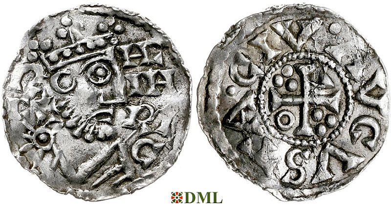 Денарий, Германия, Швабия, Heinrich II (1002-1024), м.д. Augsburg, Hahn 1976, 145.39