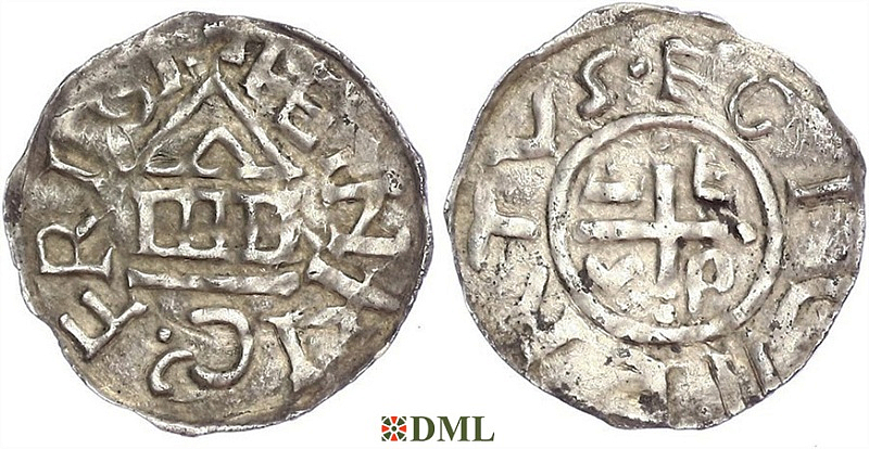 Денарий, Германия, Бавария, Egilbert (1006-1039), м.д. Freising, Hahn 1976, 128