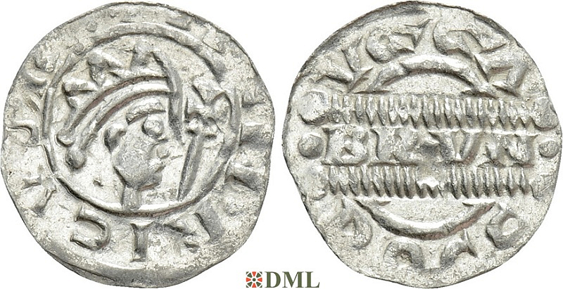 Денарий, Германия, Нижняя Лотарингия, Bruno III (1050-1057), м.д. Dokkum, Ilisch 2000, 21.19