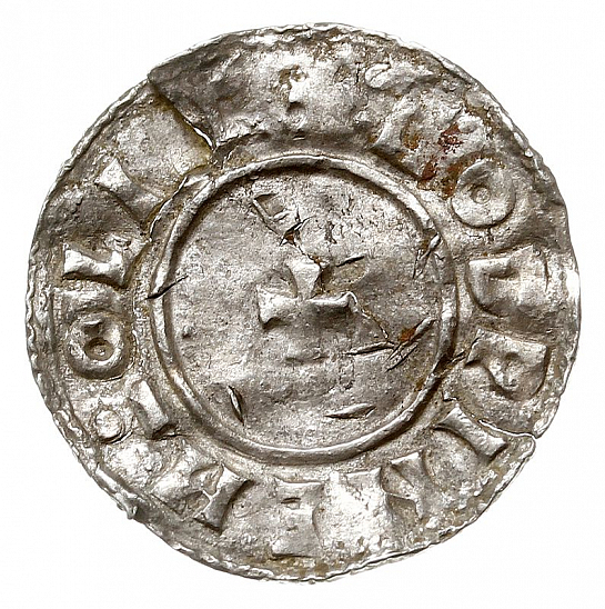 Денарий, Англия, Æthelred II (978-1016), м.д. Lincoln, монетарий Godwine, North 777